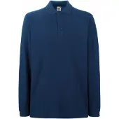Fruit Of The Loom Heren Premium Poloshirt Met Lange Mouwen (Marine)