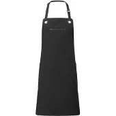 Premier Unisex Volwassenen Gerst Duurzaam Volledig Schort met Contraststiksel (Zwart/Kool)