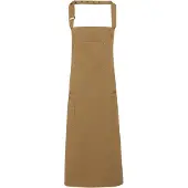 Premier Unisex Chino Cotton Bib Apron (Khaki)