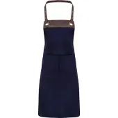 Premier Unisex Espresso Volwassenen Schort (Marine / Bruin)