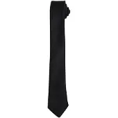 Premier Unisex Slanke Stropdas Volwassenen (Zwart)