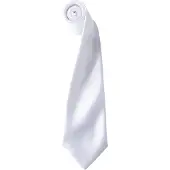 Premier Herensatineband (Smalblad) (Wit)