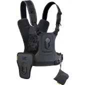 Cotton Carrier Camera Vest voor twee camera's met heupholster