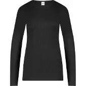Ten Cate thermoshirt met Viloft en ribstructuur zwart female | Maat: L