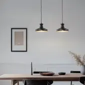 Opviq Hanglamp Berceste, dimbaar, zwart, Woon-/ Eetkamer, metaal, Modern, hanglamp