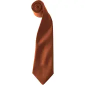 Premier Kleuren Heren Satin Clip Tie (Pakket van 2) (Kastanje)
