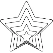 Orion - Uitsteekvorm - Ster - RVS - 5 Stuks