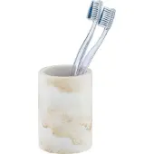 Wenko Poetsbeker Odos Marmer look, van stevige polyresine