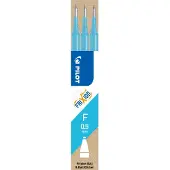 Pilot Pen Set van 3 - Vulling FriXion Ball 0.5 - Lichtblauw - Fijne penpunt