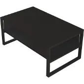 En.casa Salontafel 'Laukaa', rechthoekig, metalen frame, 100 x 60 x 45 cm, zwart
