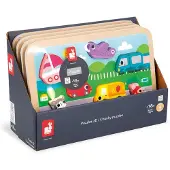 Janod - Chunky puzzel - Voertuigen