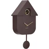 Karlsson wandklok modern cuckoo oro earth brown