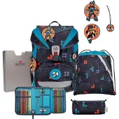 DERDIEDAS ErgoFlex Schooltas set 5-delig zwart