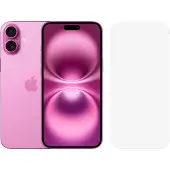 Apple iPhone 16 Plus 128GB Roze + BlueBuilt Screenprotector Glas