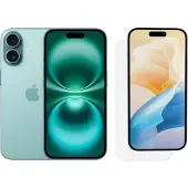Apple iPhone 16 128GB Groen + BlueBuilt Screenprotector Glas