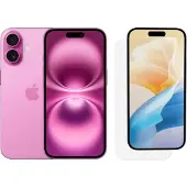Apple iPhone 16 128GB Roze + BlueBuilt Screenprotector Glas