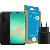 Samsung Galaxy A26 128GB Zwart 5G + Basis Accessoirepakket