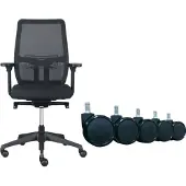 Euroseats Torino Chaise de Bureau + Roues pour Sols Durs