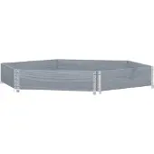 vidaXL Verhoogde plantenbak zeshoekig 160x160 cm grenenhout grijs