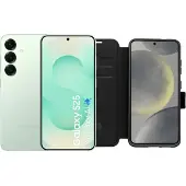 Samsung Galaxy S25 256GB Mint 5G + BlueBuilt Book Case Zwart