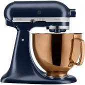 KitchenAid Artisan Robot de Cuisine 5KSM125EIB Bleu + Bol Mélangeur Design Cuivre
