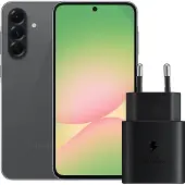 Samsung Galaxy A56 128GB Zwart 5G + Oplader 25 Watt Zwart