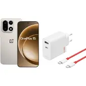 OnePlus 15 512GB Beige 5G + SuperVOOC Oplader 120W + Usb C kabel