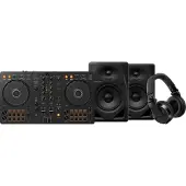 Pioneer DJ DDJ-FLX4 + DJ HDJ-X7 Zwart + DJ DM-50D Zwart