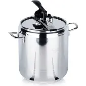 Orion PROFI Serie - Roestvrijstalen Snelkookpan - 9 Liter - Drukregelaar - Zilver