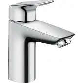 Hansgrohe Logis - Wastafelmengkraan - Ééngreeps bediening - CoolStart energiebesparend - Met trekwaste - 100mm - Chroom