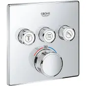 GROHE Grohtherm SmartControl Thermostatiche Douchekraan - Inbouw mengkraan - Met omstelling - Vierkant - Chroom