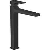 Hansgrohe Metropol verhoogde wastafelkraan waterbesparend met pop-up waste zwart mat