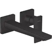 Hansgrohe Metropol ééngreeps wastafelmengkraan afbouwdeel met voorsprong 225 mm en afvoerplug mat zwart