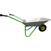 Outdoor Active Metalen kruiwagen zilver/groen