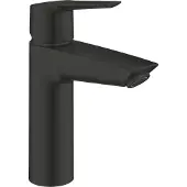 GROHE Quickfix Start M-size wastafelkraan met push-open waste mat zwart