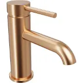 Blaufoss Round EcoStart standaard wastafelkraan Brushed Rosegold