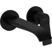 Hansgrohe Wastafelmengkraan Vivenis 2-gats Wandkraan 19.5 cm Mat Zwart