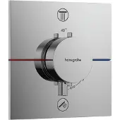 Hansgrohe showerselect comfort e thermostaat inbouw voor 2 functies met geïntergreerde zekerheidscombinatie volgens en1717, chroom