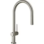 Hansgrohe talis m54 eengreeps keukenmengkraan 210 met uittrekbare uitloop en sbox, rvs look