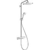 Hansgrohe Croma E Showerpipe 1jet met thermostaat, chroom
