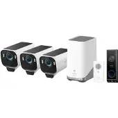 Eufy EufyCam S3 Pro 3-Pack + Video Doorbell E340 + Chime