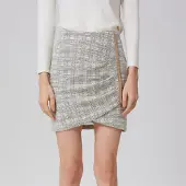 Smart & Joy Korte rok met zijflap en bias