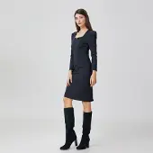 Smart & Joy Getailleerde jurk met pofmouwen