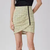 Smart & Joy Korte rok met zijflap en bias