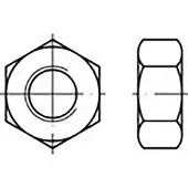 Toolcraft TO-6861009 Zeskantmoeren M3 DIN 934 Staal Verzinkt 1000 stuk(s)