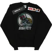 Star Wars Heren Boba Fett Retro Cirkel Sweatshirt (Zwart)