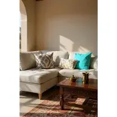 NOVÉE Sierkussen zara aqua outdoor | 45 x 45 cm | polyester