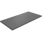Linie Rumba douchebak 160 x 90 cm acryl donkergrijs leisteenstructuur