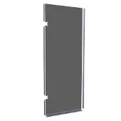 Balmani Modular Glaspaneel en deurdichting voor douchedeur 841mm Rookglas