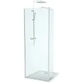 Linie Twist inloopdouche met beweegbare zijwand 80 x 200 cm helder glas glanzend chroom profiel